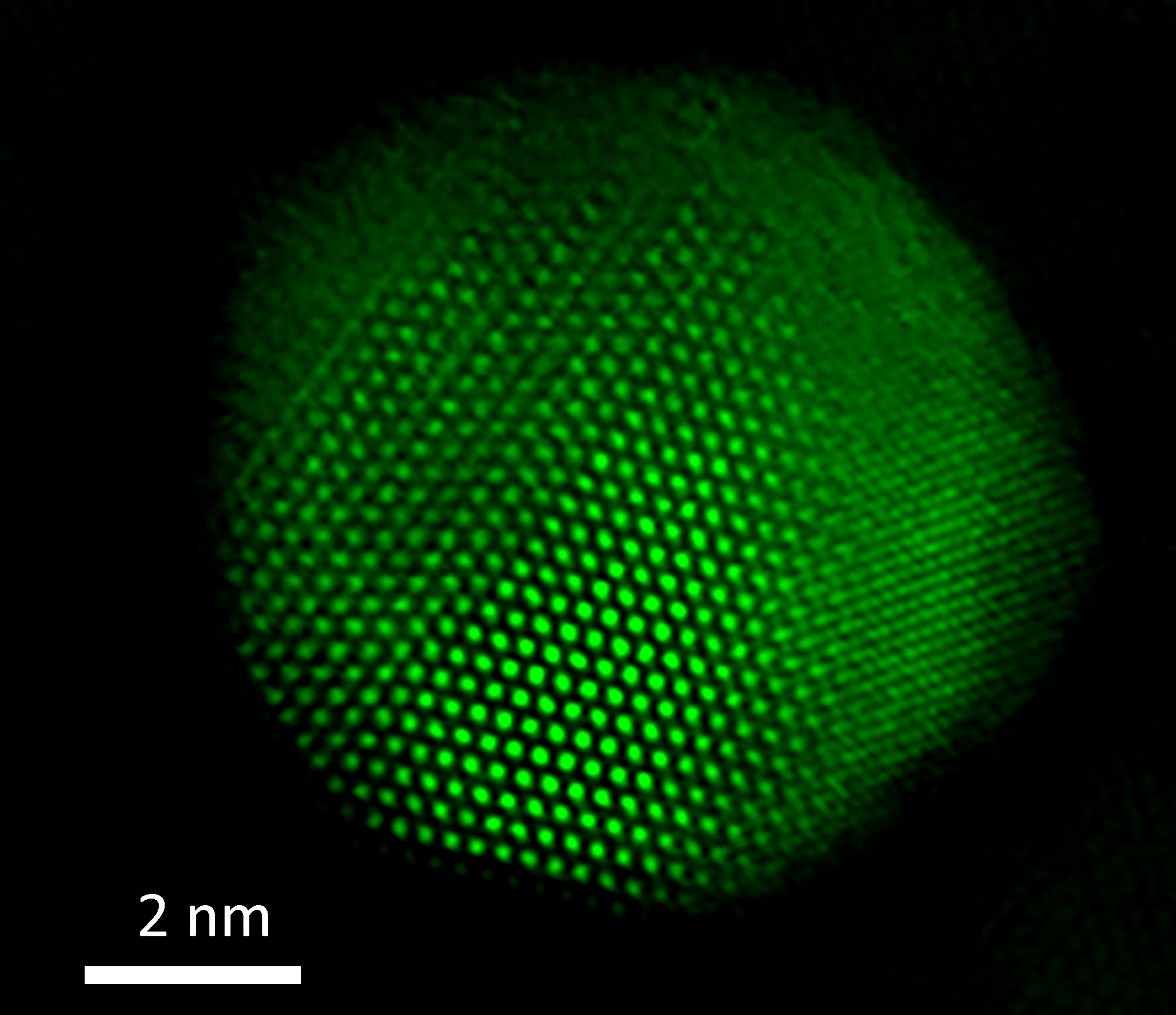 High resolution HAADF (STEM) of a PdAu nanoparticle